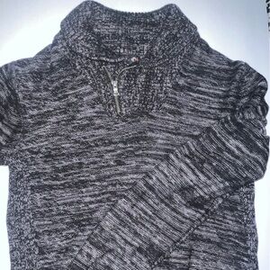 Women's Black and White Sweater